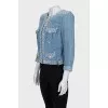 Denim jacket with gold hardware