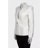 White jacket with silver button