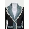 Jacket with denim insert