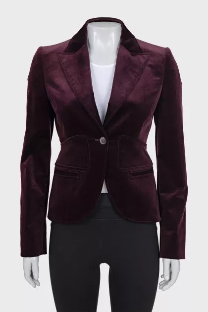 Velvet fitted jacket