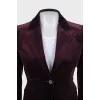 Velvet fitted jacket