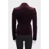 Velvet fitted jacket