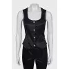 Trouser suit with a vest