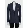Jacket with embroidered logo