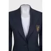 Jacket with embroidered logo