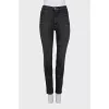 Grey embossed jeans