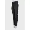 Grey embossed jeans