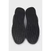 Black leather sneakers