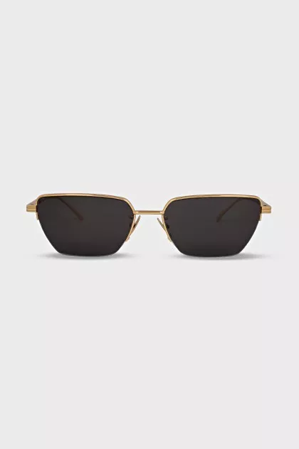 Geometric thin frame sunglasses