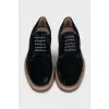 Velvet lace-up shoes