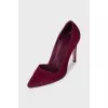 Suede heeled pumps