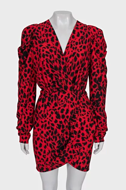 Red dress with print