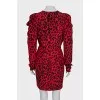 Red dress with print
