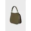 Green bag with golden logo
