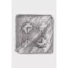 Animal print silk scarf