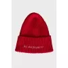 Hat with embroidered logo