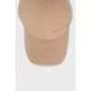 Brown cap with embroidered logo