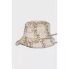 Panama hat with ties in signature print
