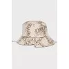 Panama hat with ties in signature print