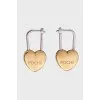 Silver earrings with gold plating
