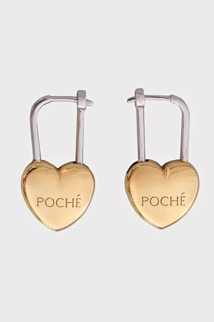 Silver earrings with gold plating