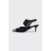 Leather shoes with metal toe