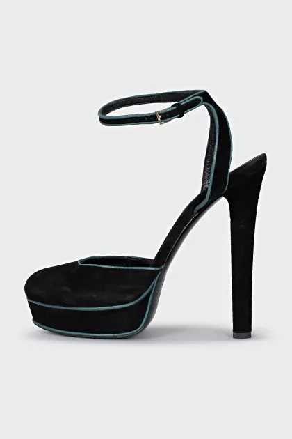 Suede Slingbacks with heels