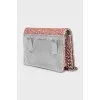 Crystal logo crossbody bag