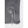 Gray cashmere scarf