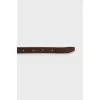 Brown suede and leather belt