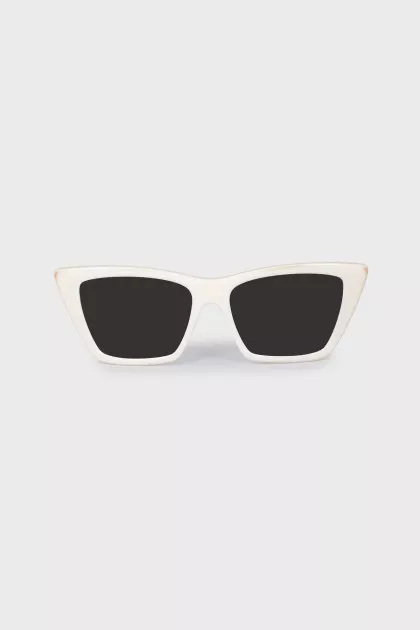 White cat eye sunglasses
