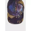 Purple cap with floral print