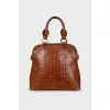 Brown bag with brand logo