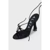 Sandals with leather laces