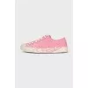 Pink sneakers with signature print