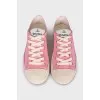 Pink sneakers with signature print