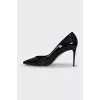 Patent leather pumps