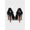Patent leather pumps