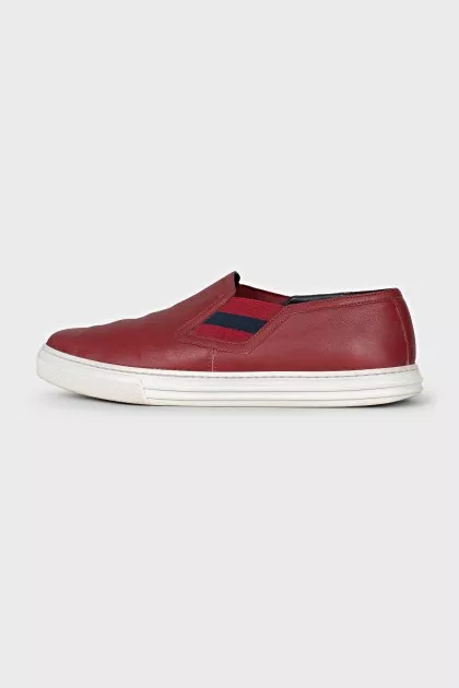 Men's leather slip-ons