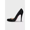Black textile shoes