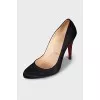 Black textile shoes