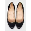 Black textile shoes