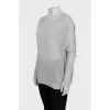 Knitted jumper made of linen and silk
