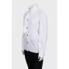 Straight shirt with stand-up collar