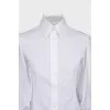 Fitted shirt with translucent sleeves