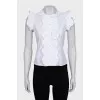 White shirt with ruffles