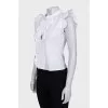 White shirt with ruffles