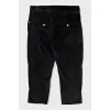 Cropped trousers with gold buttons