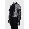 Lace blouse with ties