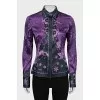 Purple silk shirt